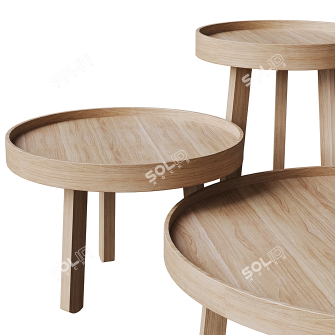 Modern Hamm Tray Table 3D model image 1
