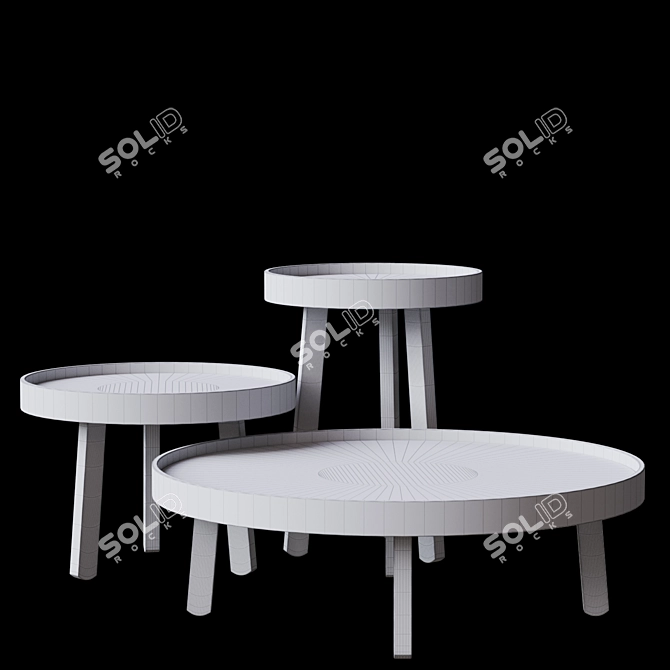 Modern Hamm Tray Table 3D model image 2