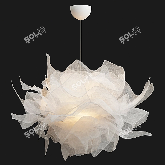 Ikea Krusning Pendant Lamp, White 3D model image 1