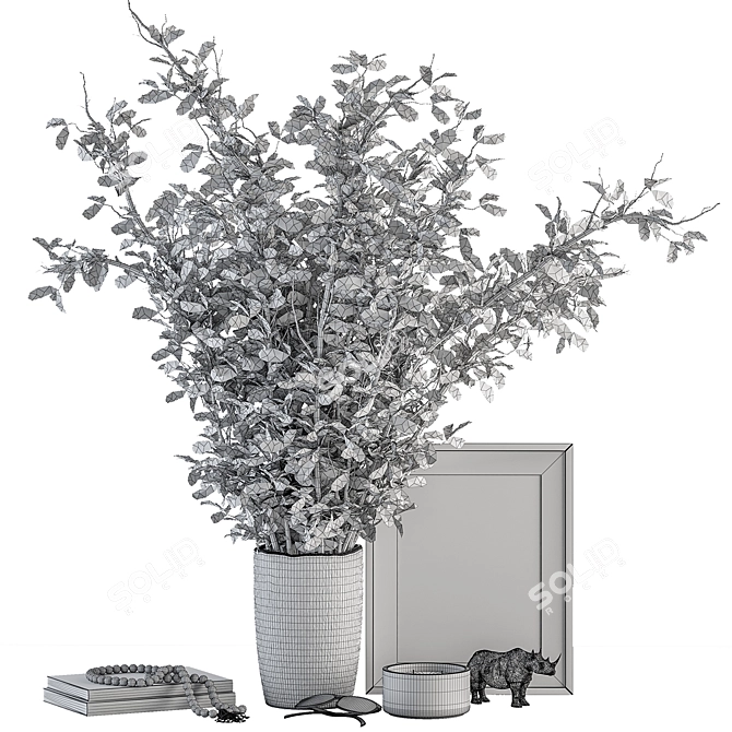 Exquisite Vase Plant Set 119 3D model image 4