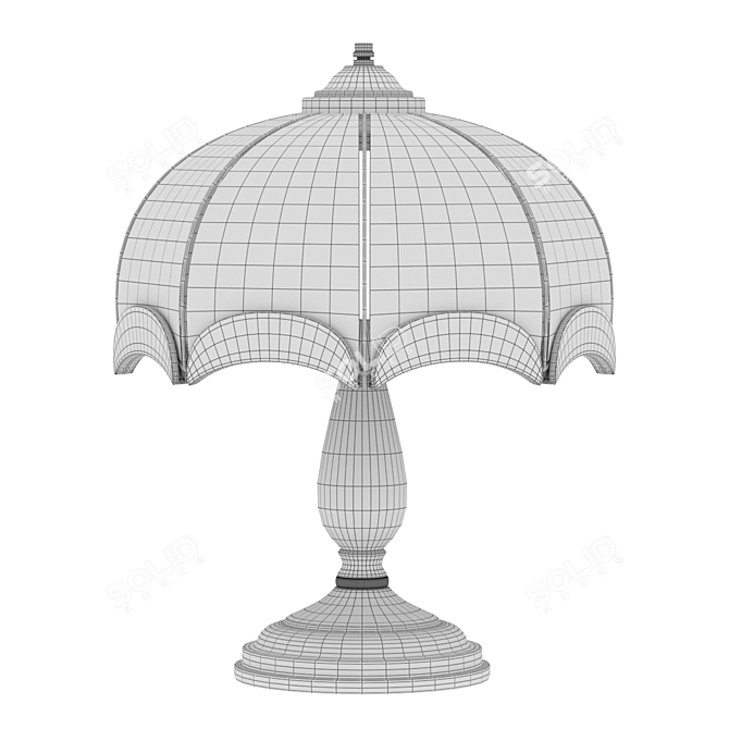 Retro Table Lamp Alfa Sikorka 3D model image 2