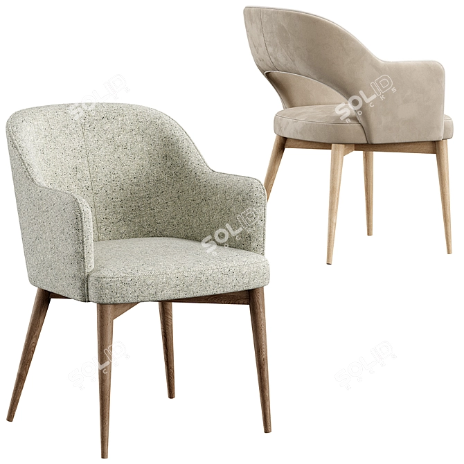 Konyshev Grey Dining Chair Set 3D model image 2