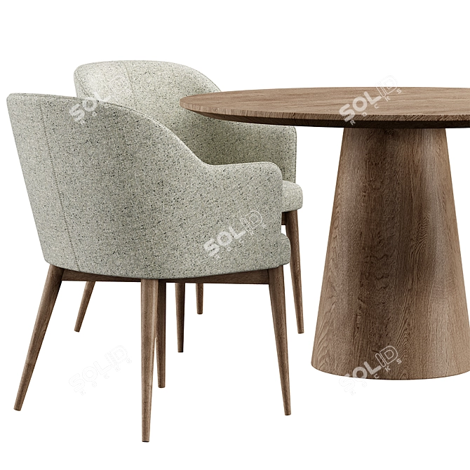 Konyshev Grey Dining Chair Set 3D model image 4