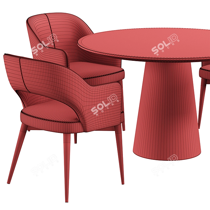 Konyshev Grey Dining Chair Set 3D model image 6