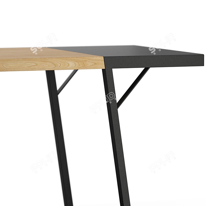 Modern Frame Writing Desk, 140cm 3D model image 2