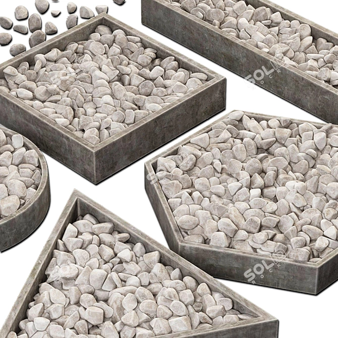 Smooth Pebble Form 4 Texture 3D model image 3