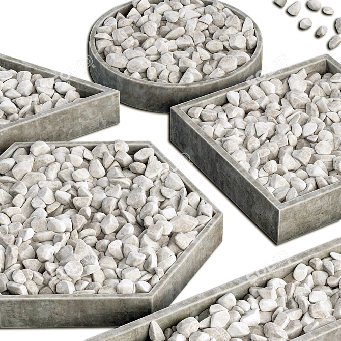 Smooth Pebble Form 4 Texture 3D model image 5