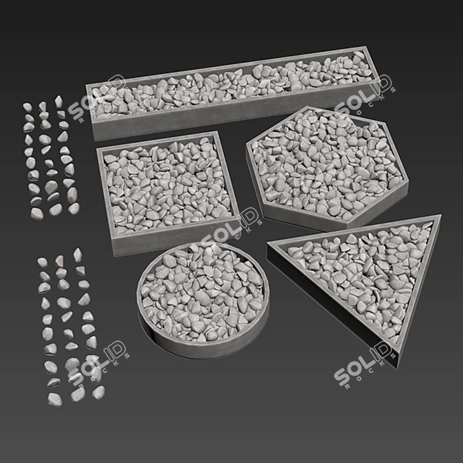 Smooth Pebble Form 4 Texture 3D model image 6