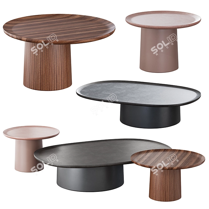Molteni & C LOUISA Coffee Tables 3D model image 1