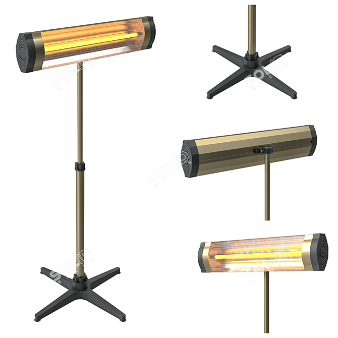 Portable Dual-Use Infrared Heater 3D model image 1