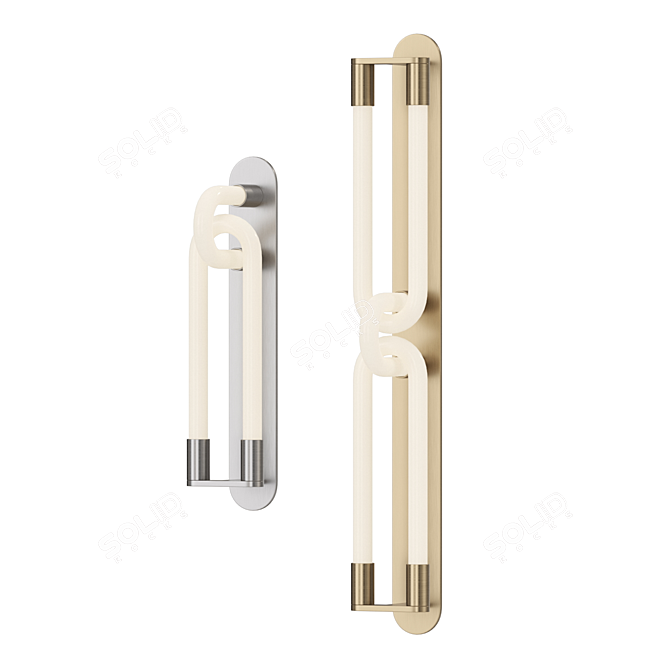 Stylish LED Wall Lamp 3D model image 1