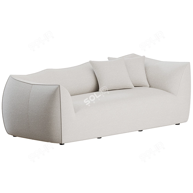 Vintage Le Bambole 2-Seater Sofa 3D model image 2