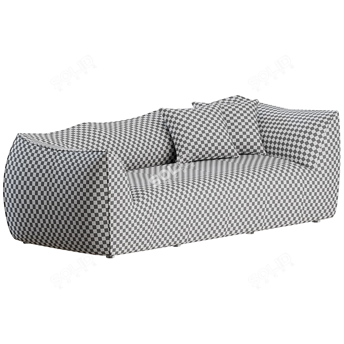 Vintage Le Bambole 2-Seater Sofa 3D model image 3