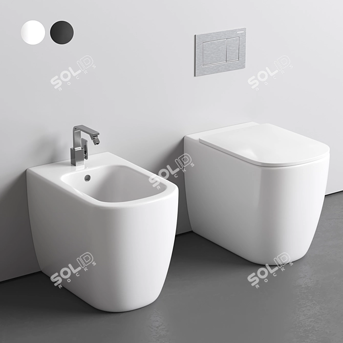 Italian Nic Semplice Toilet/Bidet 3D model image 1