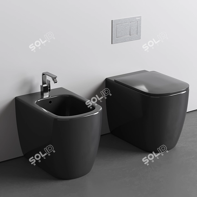 Italian Nic Semplice Toilet/Bidet 3D model image 2