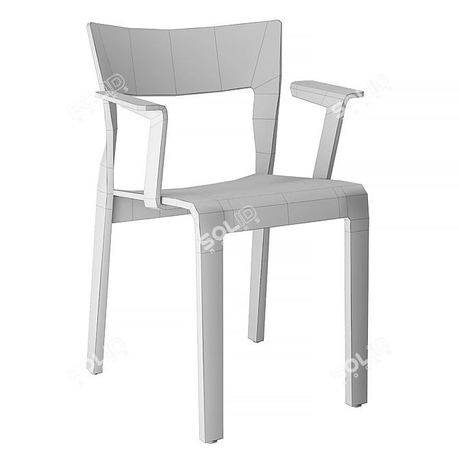 Modern Torsio Chair, 36,576 Polygons 3D model image 3