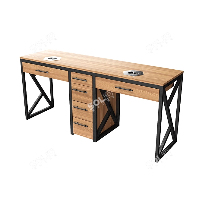 Manicure Table with Professional Finish 3D model image 1