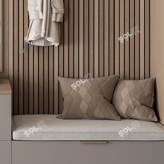 Translated description: "Hol 46 - бежевый и деревянный вход"

Beige Wood Hallway Entrance 3D model image 3