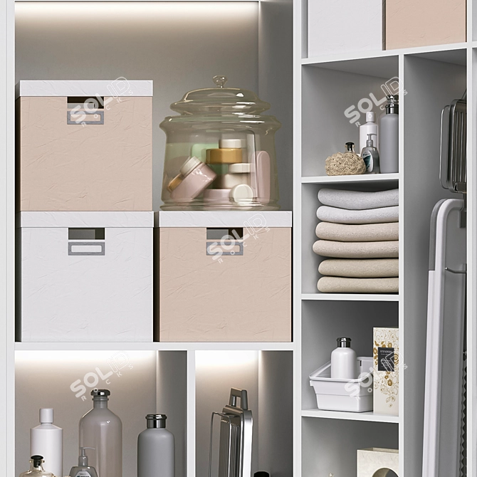 Laundry and Bathroom Cabinet Kit 3D model image 9