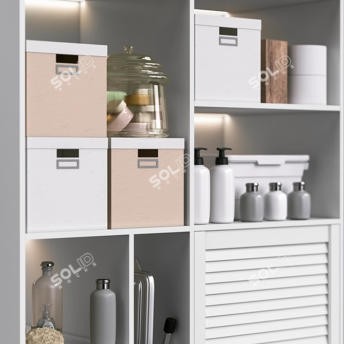 Laundry and Bathroom Cabinet Kit 3D model image 10