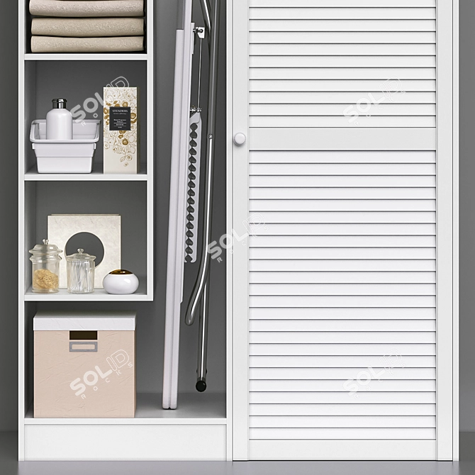 Laundry and Bathroom Cabinet Kit 3D model image 11