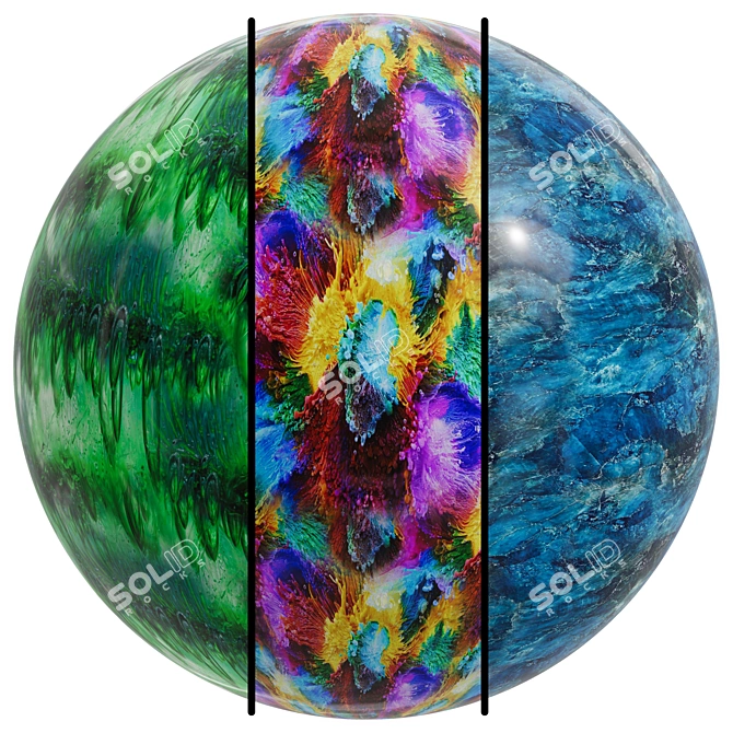 Resin Epoxy Texture Set | 3D Assets 3D model image 1