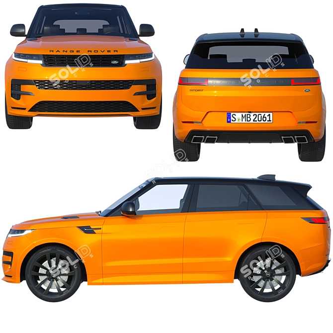 Dynamic Evolution: Range Rover Sport 3D model image 2