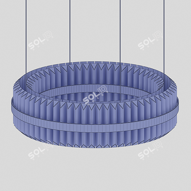 Elegant Crystal Brass Suspension 3D model image 3