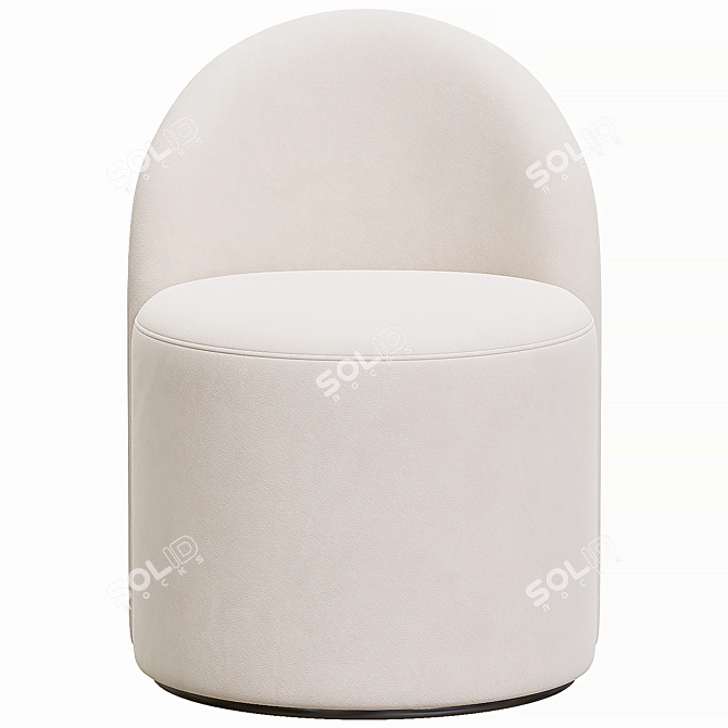 Vintage-inspired Reynaux Slope Accent Chair 3D model image 2