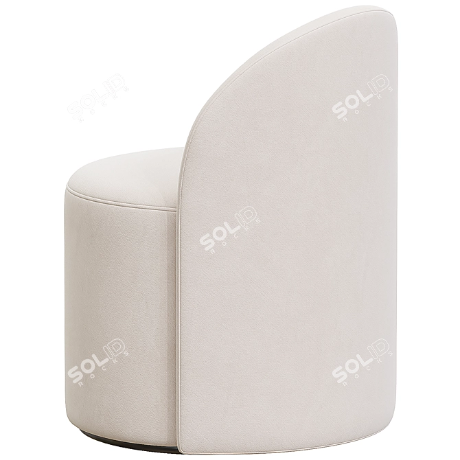 Vintage-inspired Reynaux Slope Accent Chair 3D model image 3