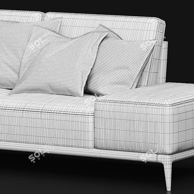 Elegant Park Sofa by Poliform 3D model image 5