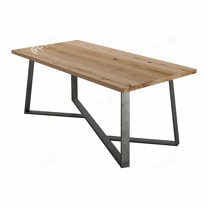 Modern Loft BRASIL Table Design 3D model image 2