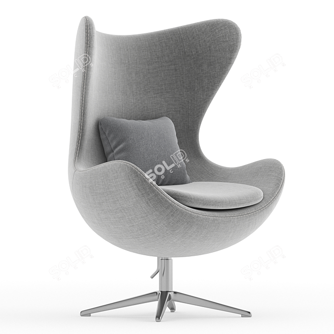 Modern Egg Chair Furniture Design 3D model image 2