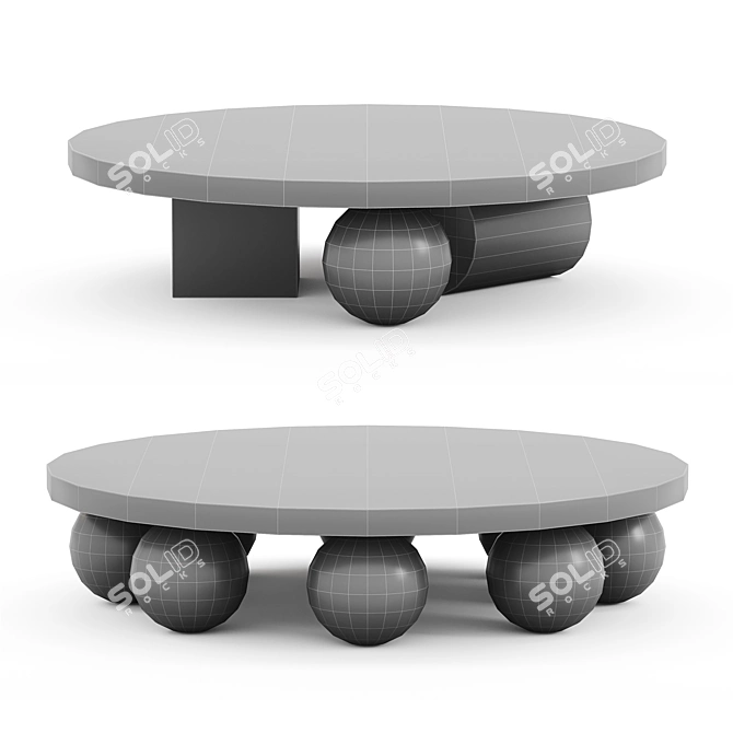 Modern Automa Coffee Tables Set 3D model image 3
