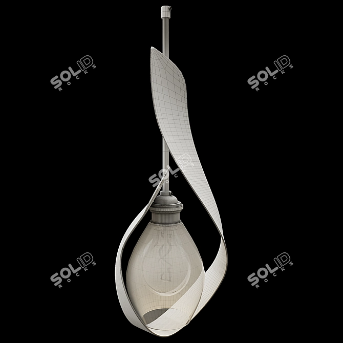 Modern Grey Pendant Light 3D model image 4