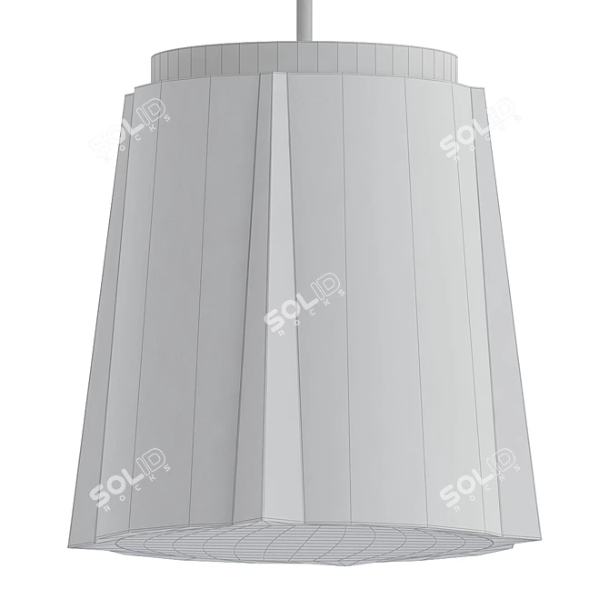 Gloss Blush Ceramic LED Pendant 3D model image 2