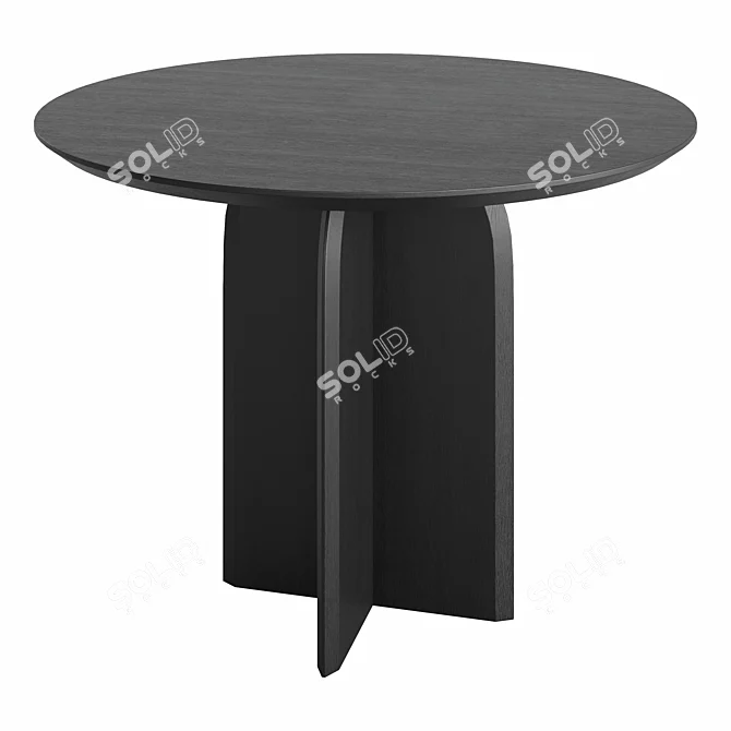 Modern Round Dining Table, Homary 3D model image 2