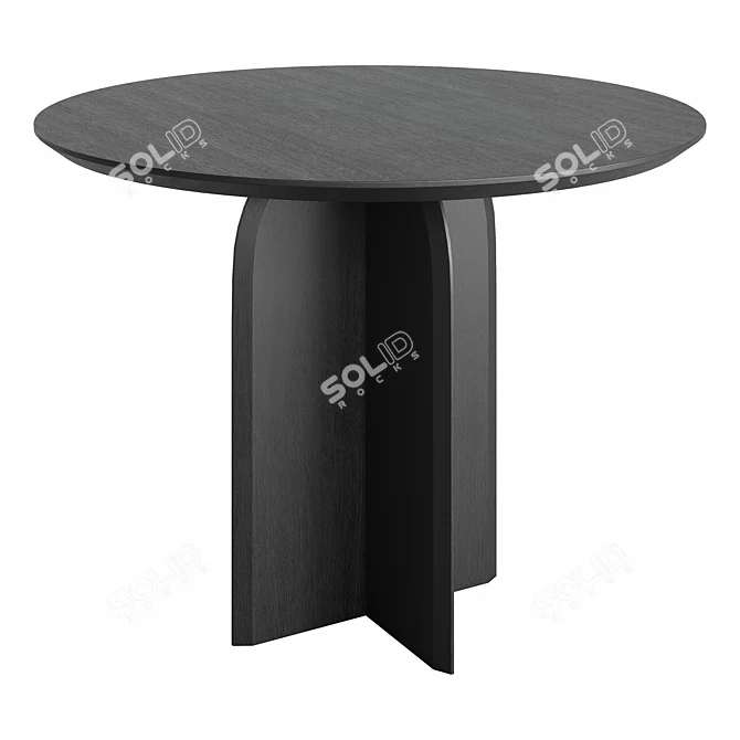 Modern Round Dining Table, Homary 3D model image 4