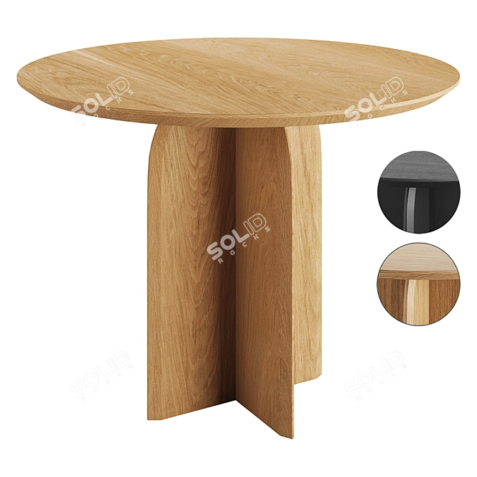 Modern Round Dining Table, Homary 3D model image 9