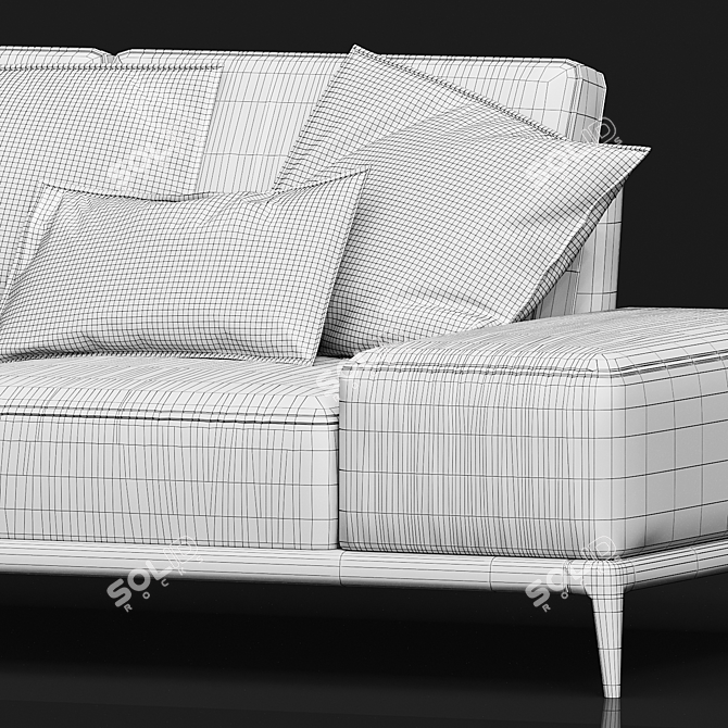 Sleek Park Sofa by Poliform 3D model image 4