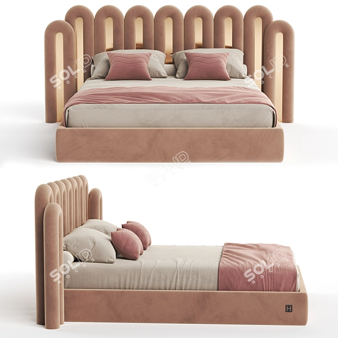 Elegant 2017 Demiz Bed 3D model image 2