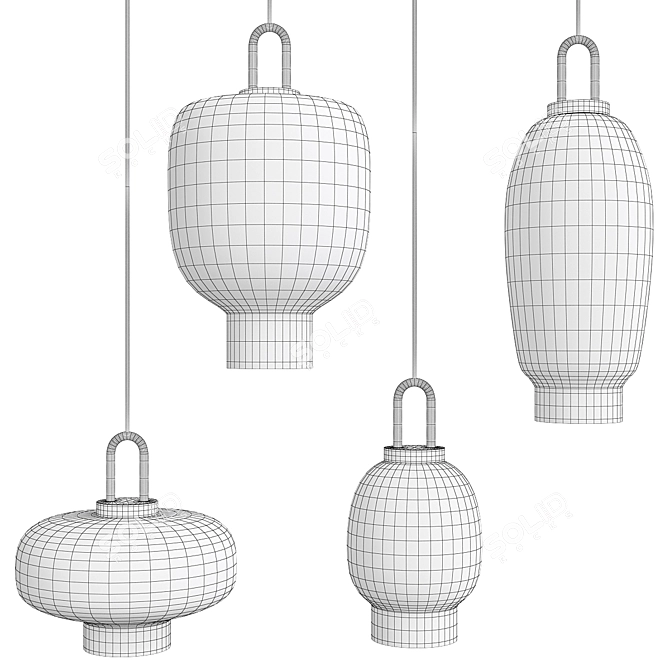 Modern Geometric Design Liebe Lamp 3D model image 2