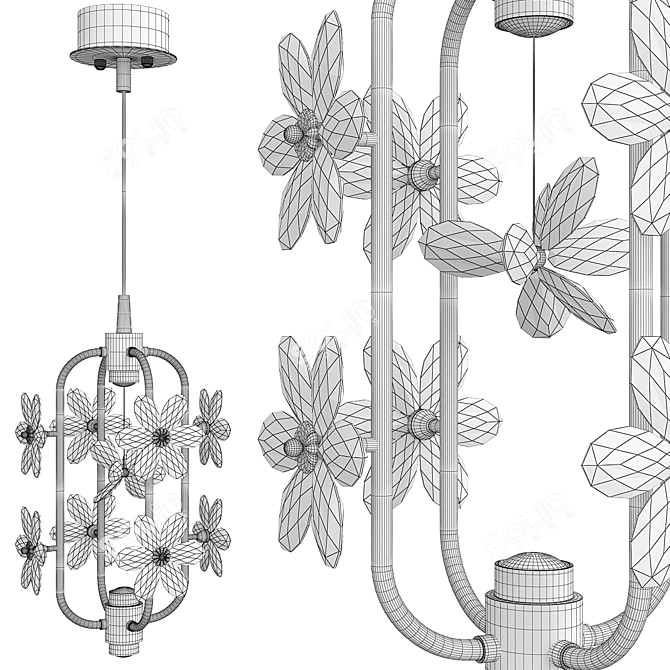 Elegant Margarita Design Lamp 3D model image 2