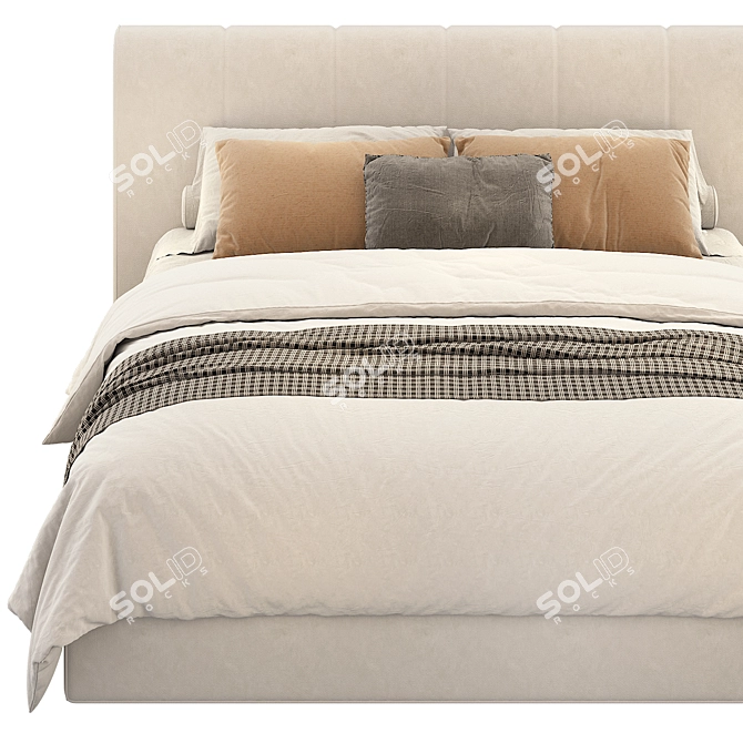 Minimalist Bed Frame Set 3D model image 2