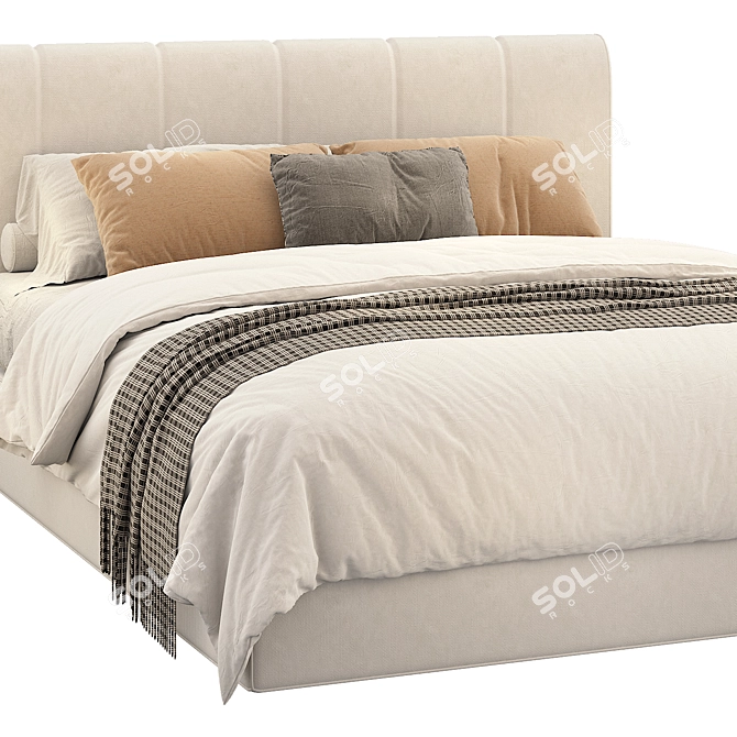 Minimalist Bed Frame Set 3D model image 3