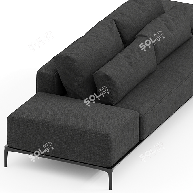 Modern Modular Dizzy Sectional Sofa 3D model image 3