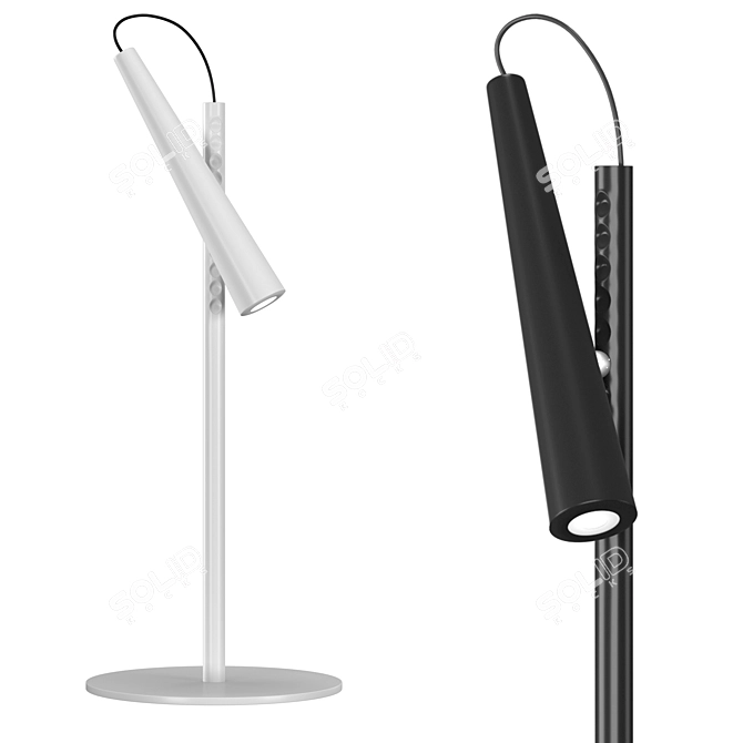 Flexible Magneto Steel Table Lamp 3D model image 1