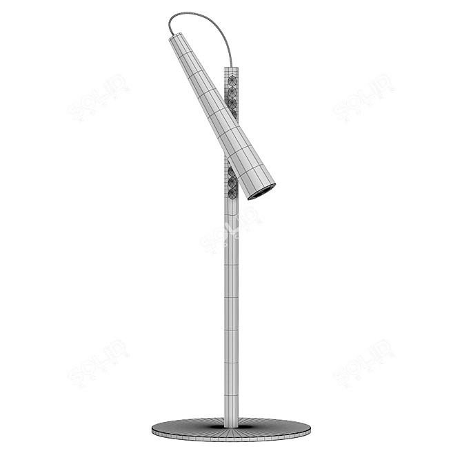 Flexible Magneto Steel Table Lamp 3D model image 5