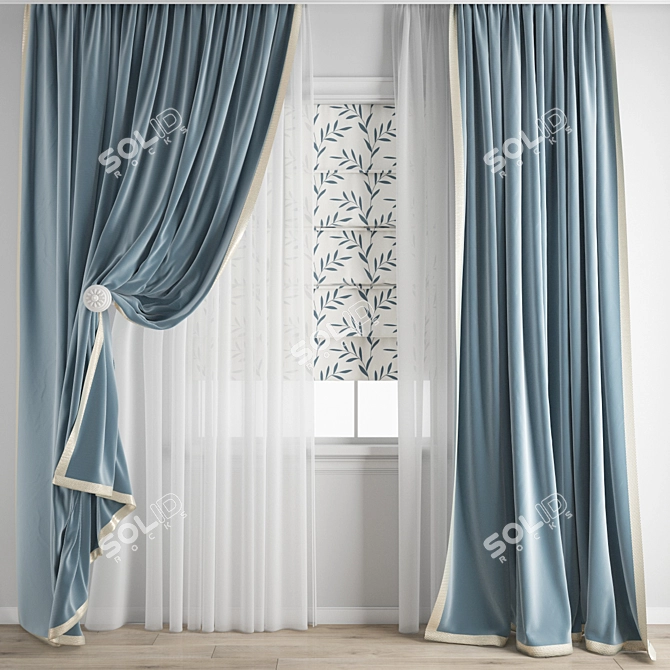 Polygonal Curtain Model Archive 3D model image 1