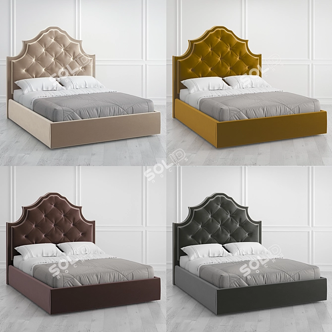 Vary Bed Collection King 3D model image 4